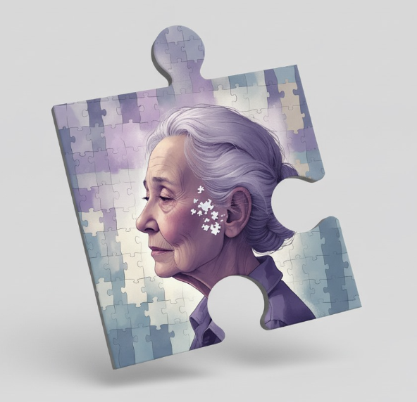Imagen subjetiva de la 2ª fase del Alzheimer en una mujer